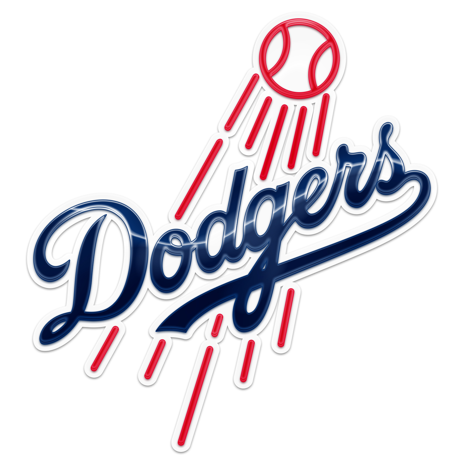 Los Angeles Dodgers Crystal Logo iron on paper